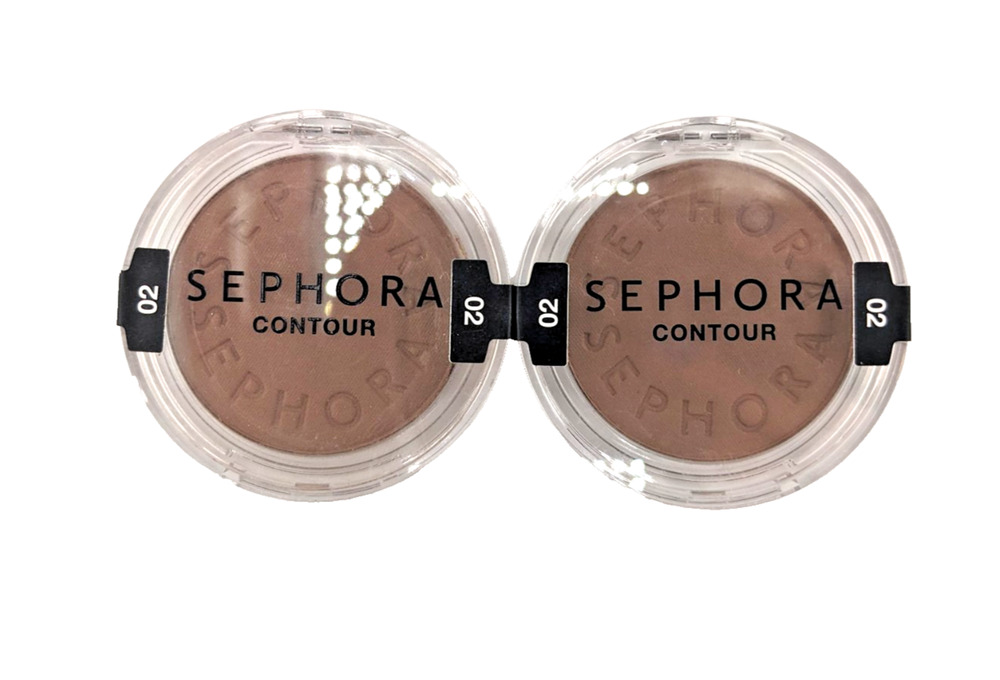 2x Sephora Powder Contour 02 Light To Medium SEALED 0.12 oz / 3.5 g Matte